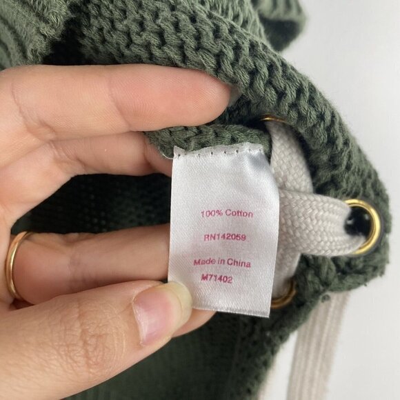 Macbeth Collection Women's Sweater Vest Size XS Green Knit Tie Detail Sleeveless - Picture 4 of 8